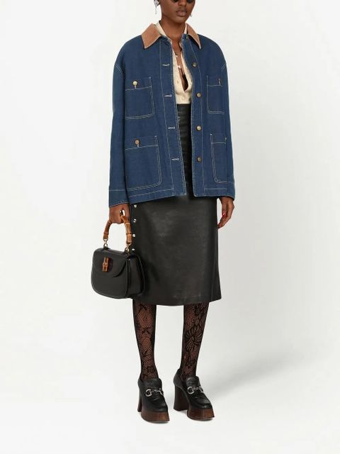 Gucci longline denim jacket - Blue - zdjęcie produktu nr 2