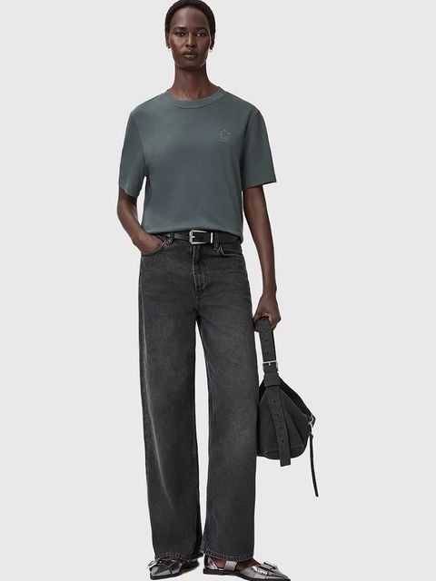 AllSaints t-shirt bawełniany damski kolor szary W220JC