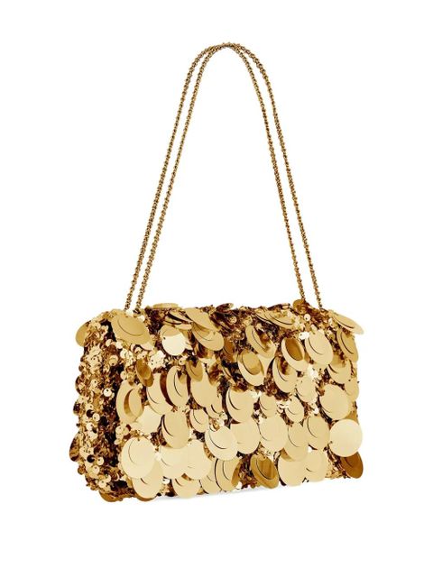 Rabanne sequin-embroidered shoulder bag - Gold