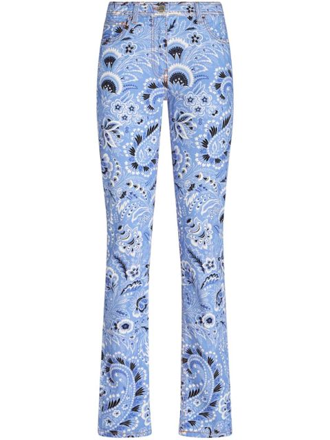 ETRO bandana-print skinny jeans - Blue - zdjęcie produktu nr 1