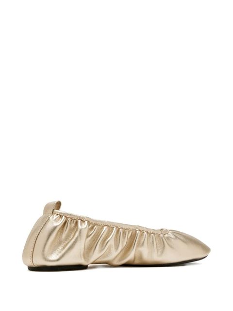 St. Agni gathered ballet flats - Gold - zdjęcie produktu nr 2