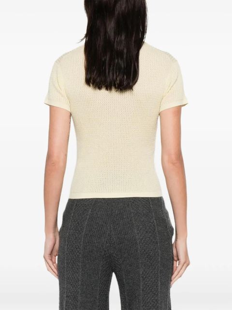 Guest In Residence shrunken-effect polo top - Yellow