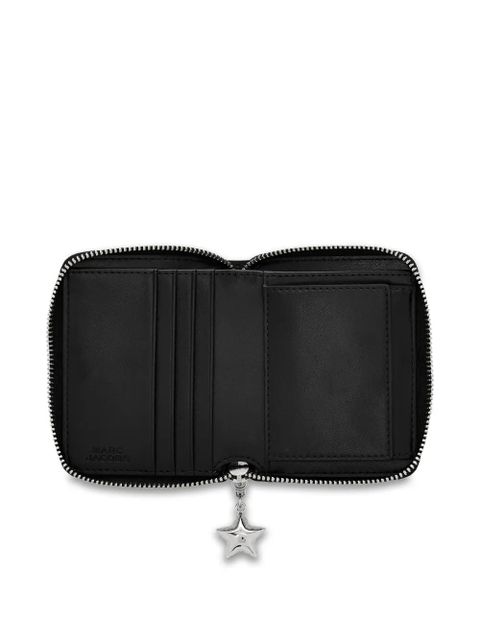 Marc Jacobs logo-star leather wallet - Black
