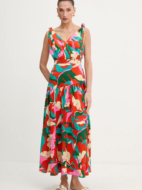 Morgan sukienka kolor pomarańczowy maxi rozkloszowana RBY.F - zdjęcie produktu nr 1