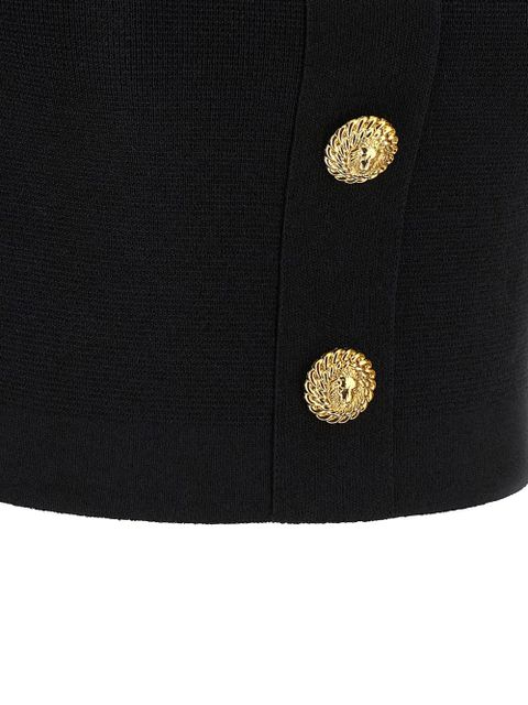 Balmain button-detail top - Black