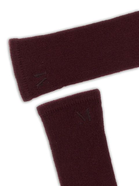 Max Mara logo gloves - Red