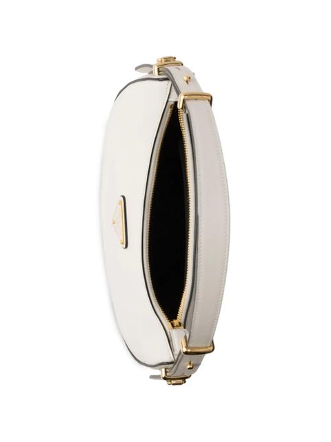 Prada Arqué mini leather shoulder bag - White