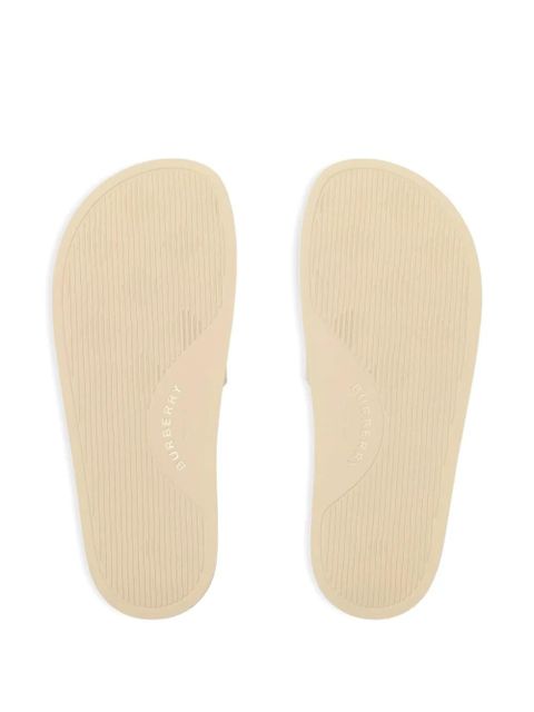 Burberry check-print slides - Neutrals