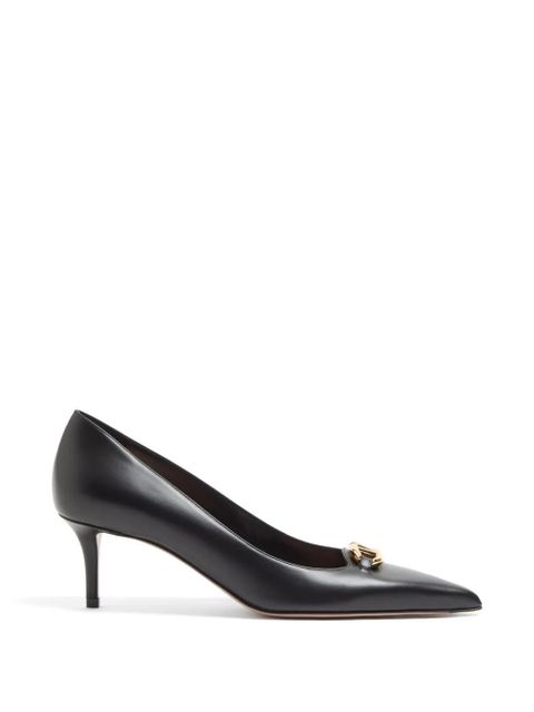 Valentino Garavani VLogoThe Bold Edition patent-leather pumps 60mm - Black - zdjęcie produktu nr 1