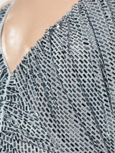 Self-Portrait embellished maxi dress - Silver