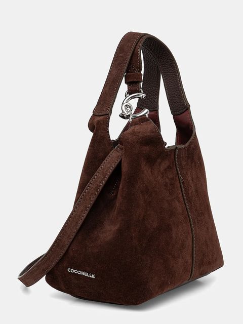 Coccinelle torebka zamszowa kolor brązowy E1.THE.58.01.01 - zdjęcie produktu nr 2