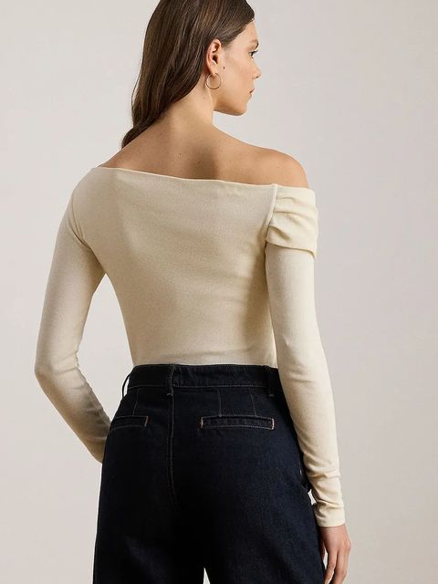 Lauren Ralph Lauren sweter damskie kolor beżowy lekki 200P07922 - zdjęcie produktu nr 2