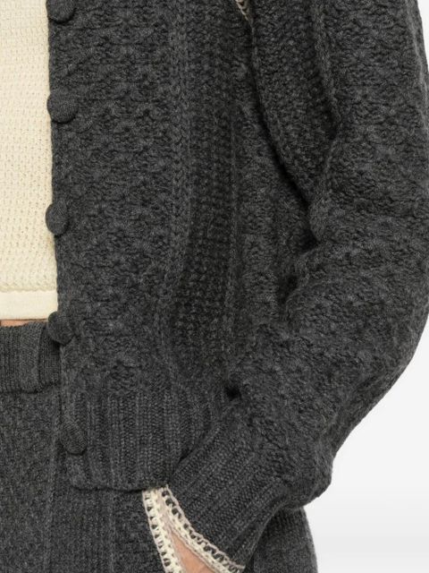 Guest In Residence cable marlowe cardigan - Grey