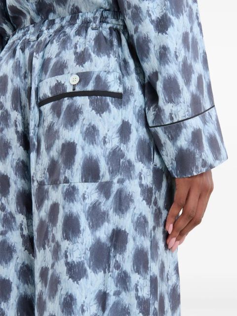 Marni silk wide-leg trousers - Blue