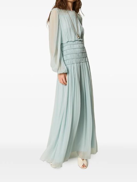 TWINSET gathered-bodice maxi dress - Blue - zdjęcie produktu nr 2
