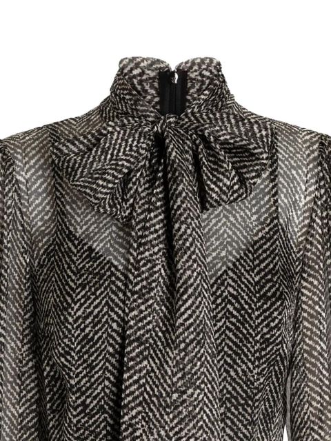 Dolce & Gabbana chevron tie dress - Black