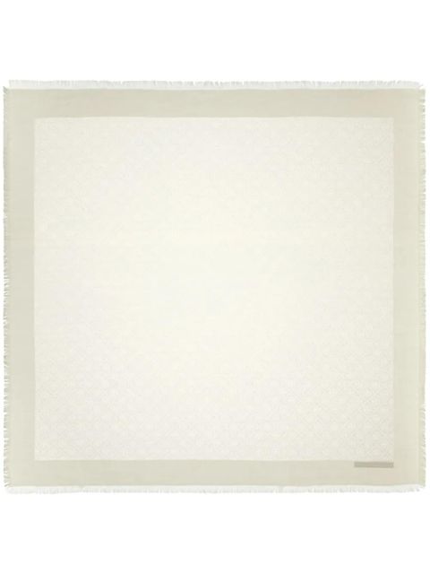 Tory Burch medallion-embroidery fringed scarf - Neutrals - zdjęcie produktu nr 1