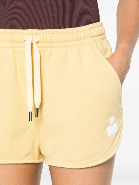 MARANT ÉTOILE Mifa logo-flocked mini shorts - Yellow