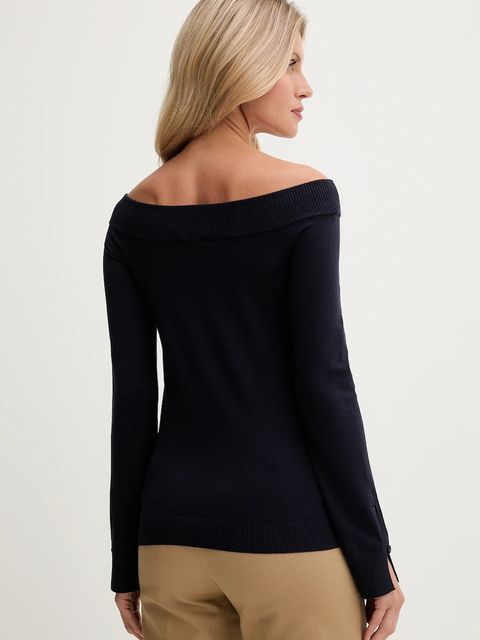 United Colors of Benetton sweter damski kolor granatowy lekki 1W2AD10E0