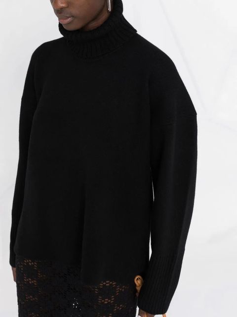 Proenza Schouler roll-neck drop-shoulder jumper - Black