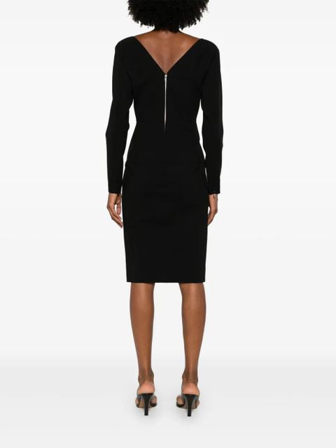 FENDI long-sleeve midi dress - Black