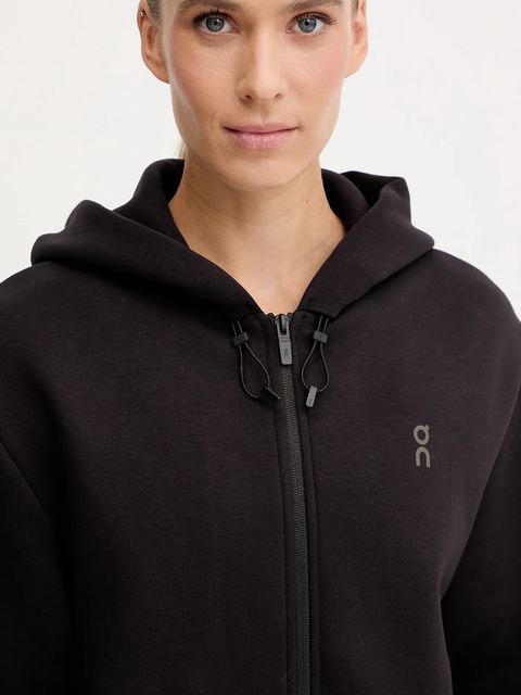 On bluza treningowa Focus Tech kolor czarny z kapturem 1WF30370553