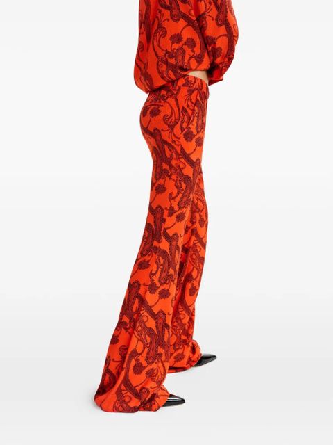 Essentiel Antwerp paisley flared trousers - Orange