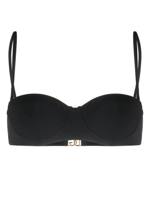 Dolce & Gabbana logo-plaque bikini top - Black - zdjęcie produktu nr 1