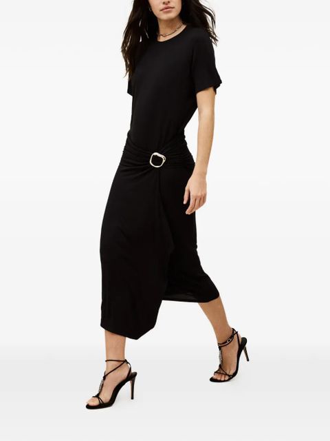Ba&Sh Galtea buckled draped midi dress - Black - zdjęcie produktu nr 2