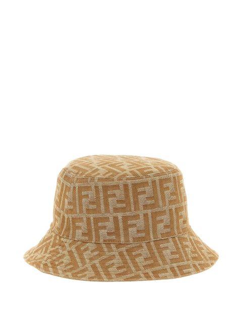FENDI FF-pattern reversible bucket hat - Neutrals - zdjęcie produktu nr 2