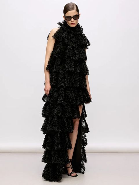 Karl Lagerfeld sukienka Karl Lagerfeld Studio kolor czarny maxi rozkloszowana A4W13062