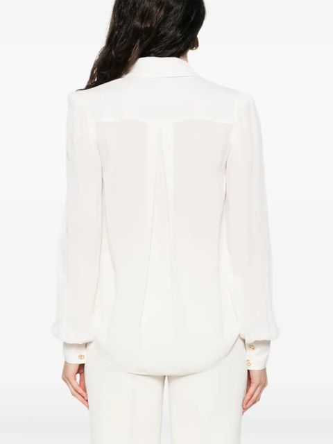 TWINSET chain-embellished polo blouse - White