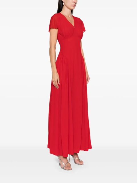 ROTATE BIRGER CHRISTENSEN V-neck maxi dress - Red