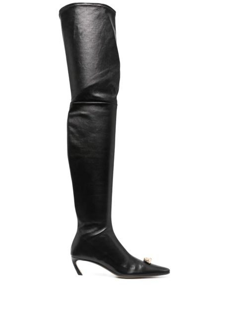 Lanvin Swing crystal-embellished boots - Black - zdjęcie produktu nr 1