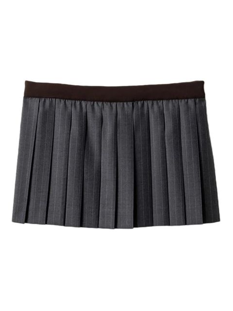 Miu Miu pinstripe pleated skirt - Grey - zdjęcie produktu nr 1