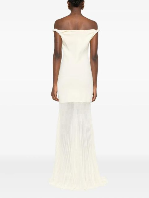 SIR. Elia off-shouder twist maxi dress - Yellow