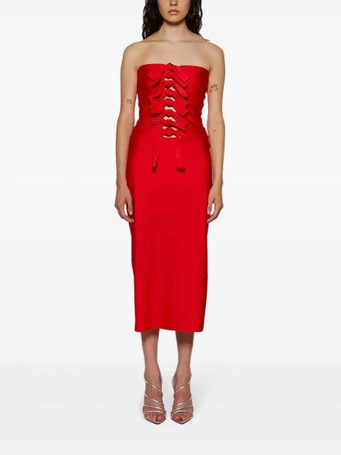 Coperni knot-detail jersey dress - Red
