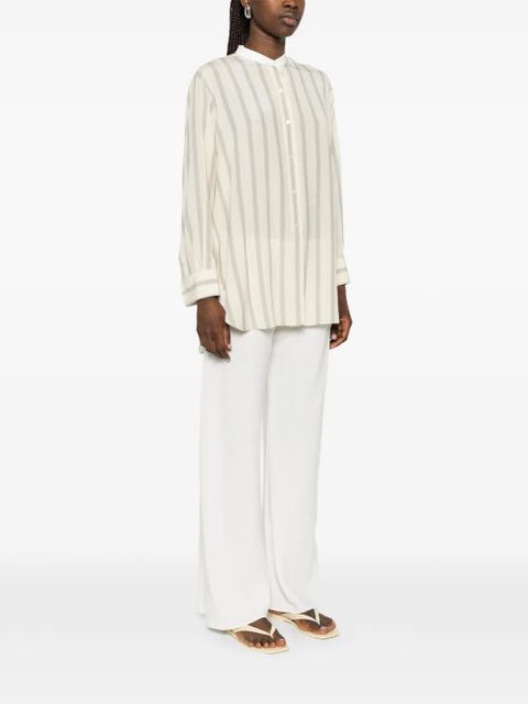 The Row striped-pattern shirt - Neutrals