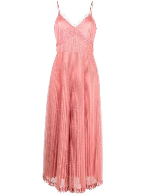 TWINSET pleated lace dress - Pink - zdjęcie produktu nr 1