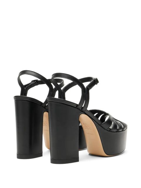 Casadei Elsa platform strap sandals - Black