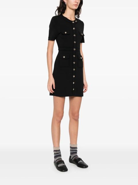 SANDRO button-detail mini dress - Black - zdjęcie produktu nr 2