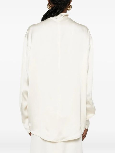 TOTEME high-neck blouse - Neutrals