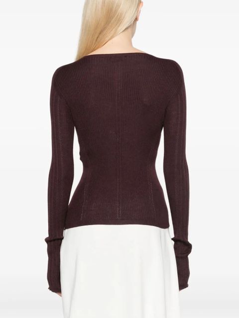 Lanvin ribbed-knit sweater - Purple