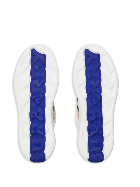Burberry checked sneakers - White