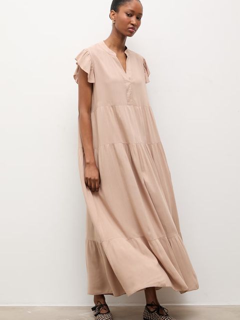 Answear.LAB sukienka z domieszką lnu - zdjęcie produktu nr 1