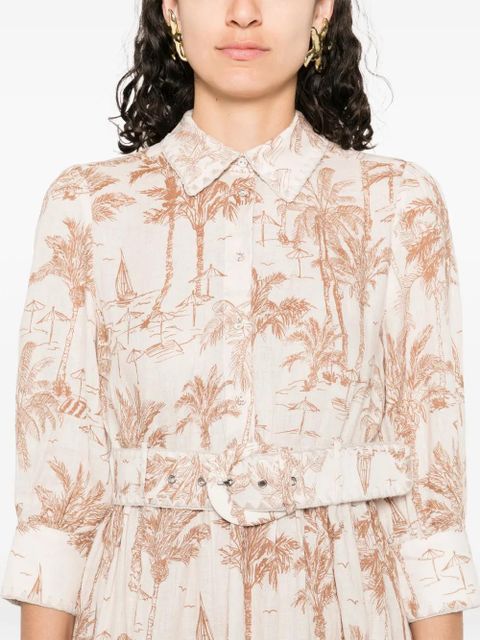 MC2 Saint Barth linen mini dress - Neutrals