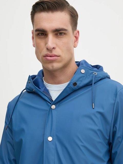 Rains kurtka Jacket W3 kolor niebieski przejściowa 12010