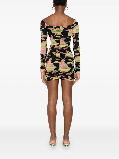 Blumarine floral-print mini dress - Black