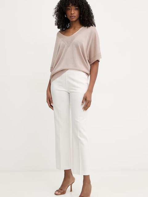 Morgan sweter z krótkim rękawem damski z wiskozy MCHRIS - zdjęcie produktu nr 1