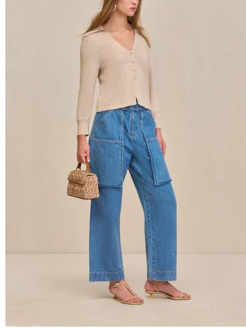 Cult Gaia cotton jeans - Blue - zdjęcie produktu nr 2